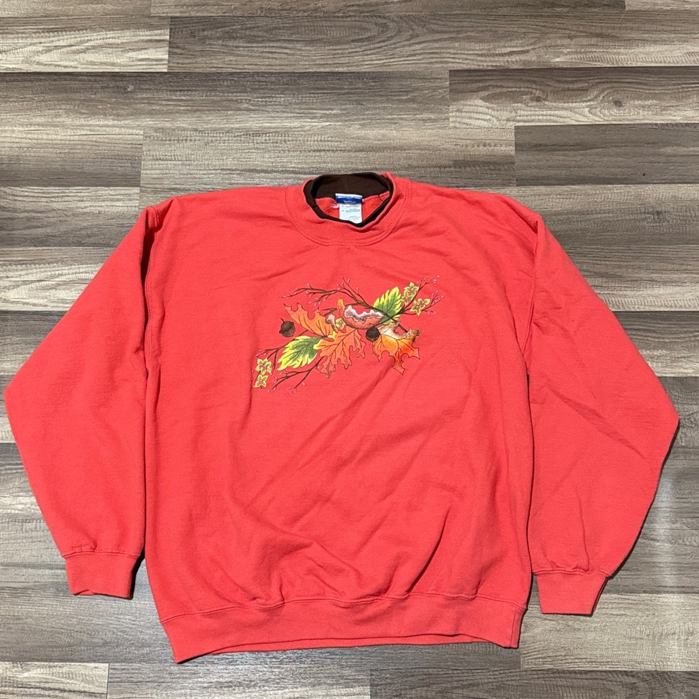 Vintage Autumn Leaf Crewneck Sweatshirt
